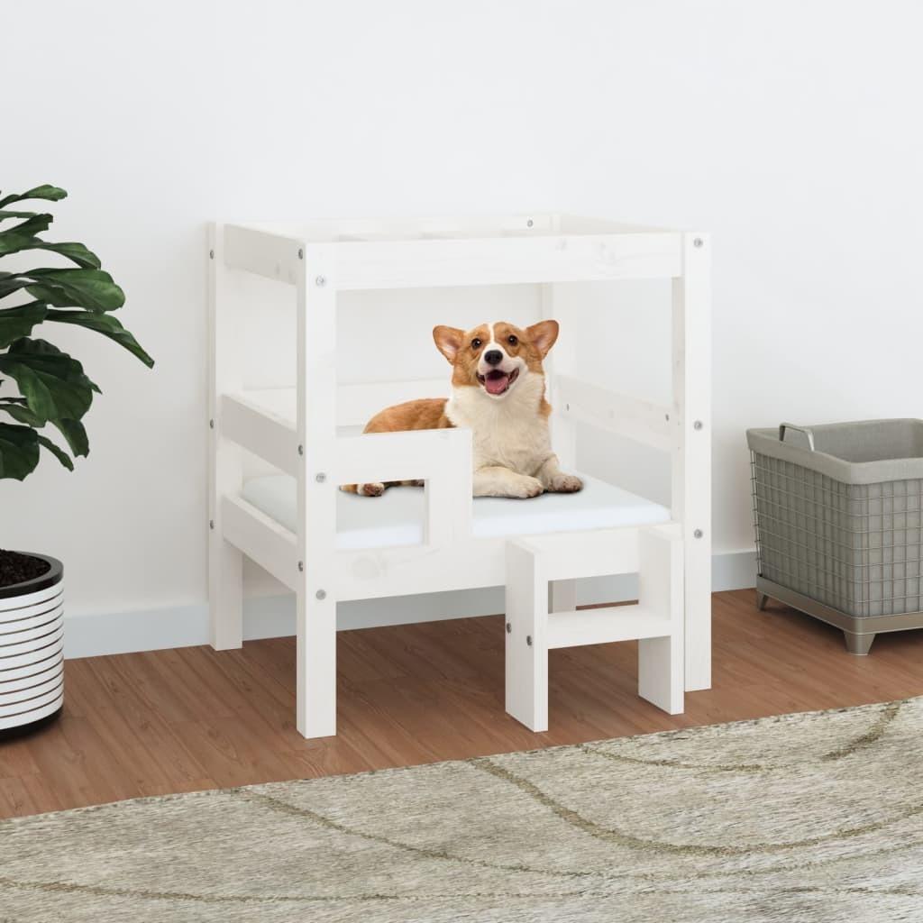 Hundeseng X53 5x60 Massivt Fyrretræ Hvid 8720287208655