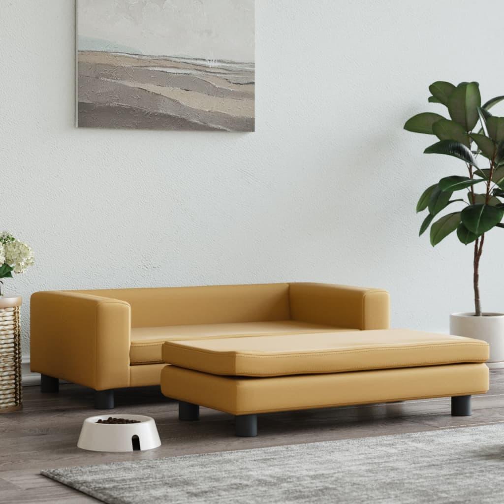 Hundeseng Med Forlængelse 100x50x30 Velour Brun 8720287220077