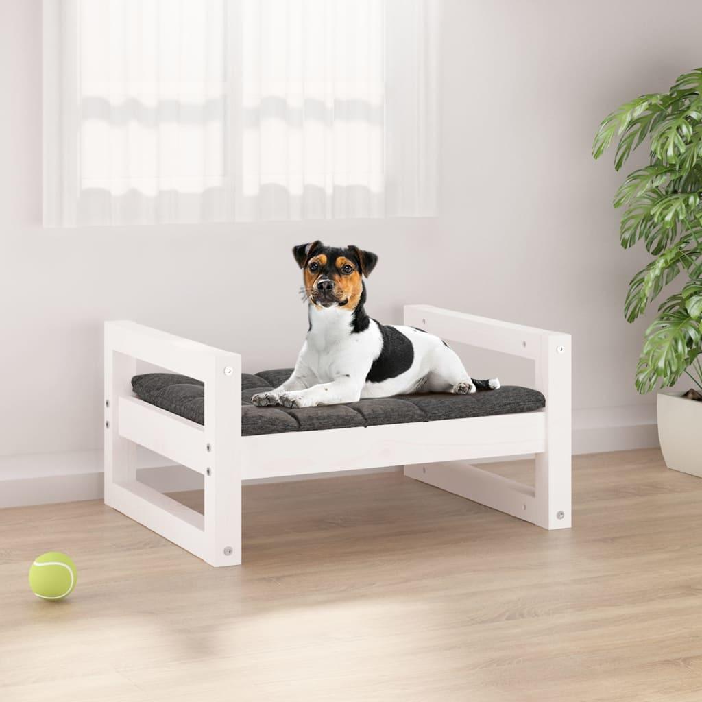 Hundeseng 5x45 5x28 Massivt Fyrretræ Hvid 8720287140535