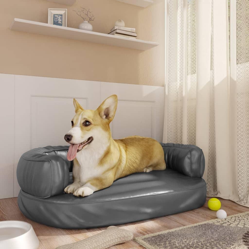 Ergonomisk Hundeseng  Skum Kunstlæder Grå 8720286431382