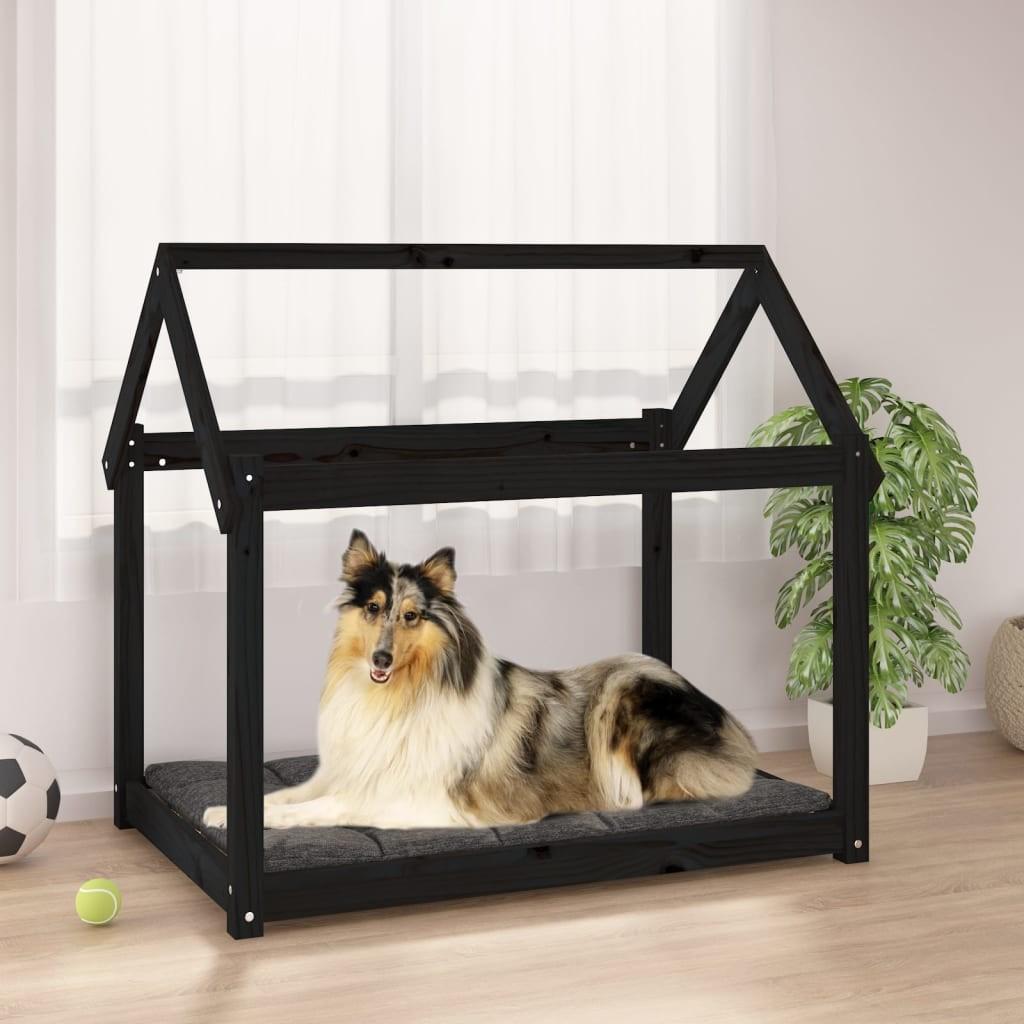 Hundeseng Massivt Fyrretræ Sort 101 8720287207139