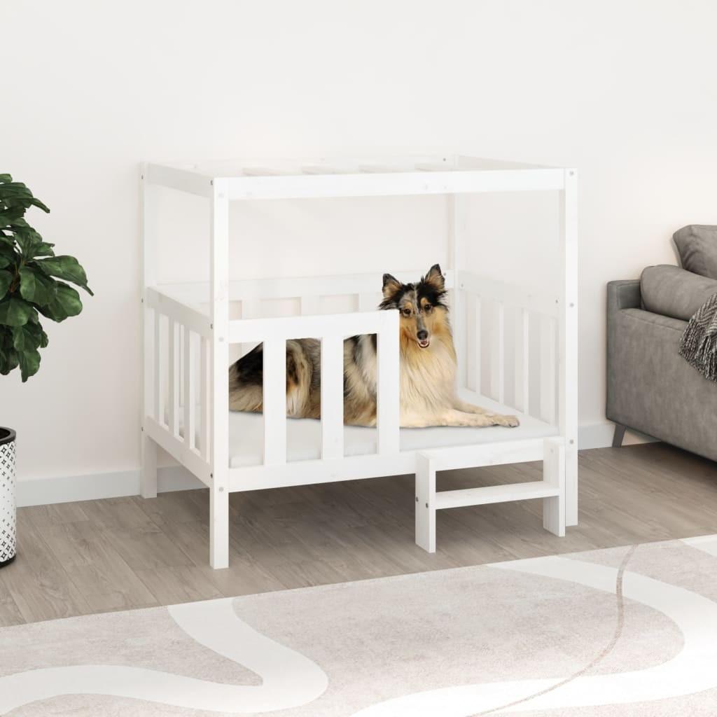 Hundeseng Massivt Fyrretræ 105   100 Hvid 8720287208853