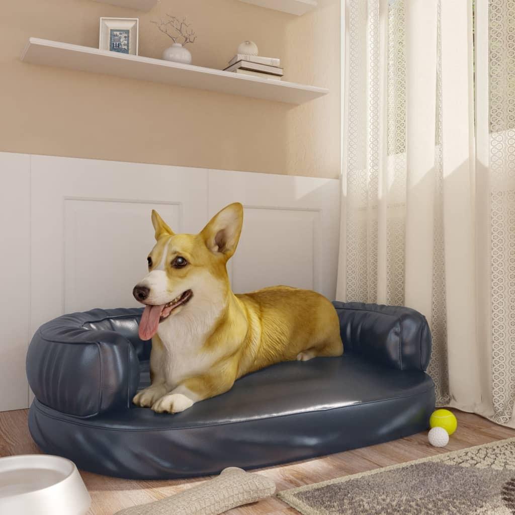 Ergonomisk Hundeseng  Skum Kunstlæder Mørkeblå 8720286431375