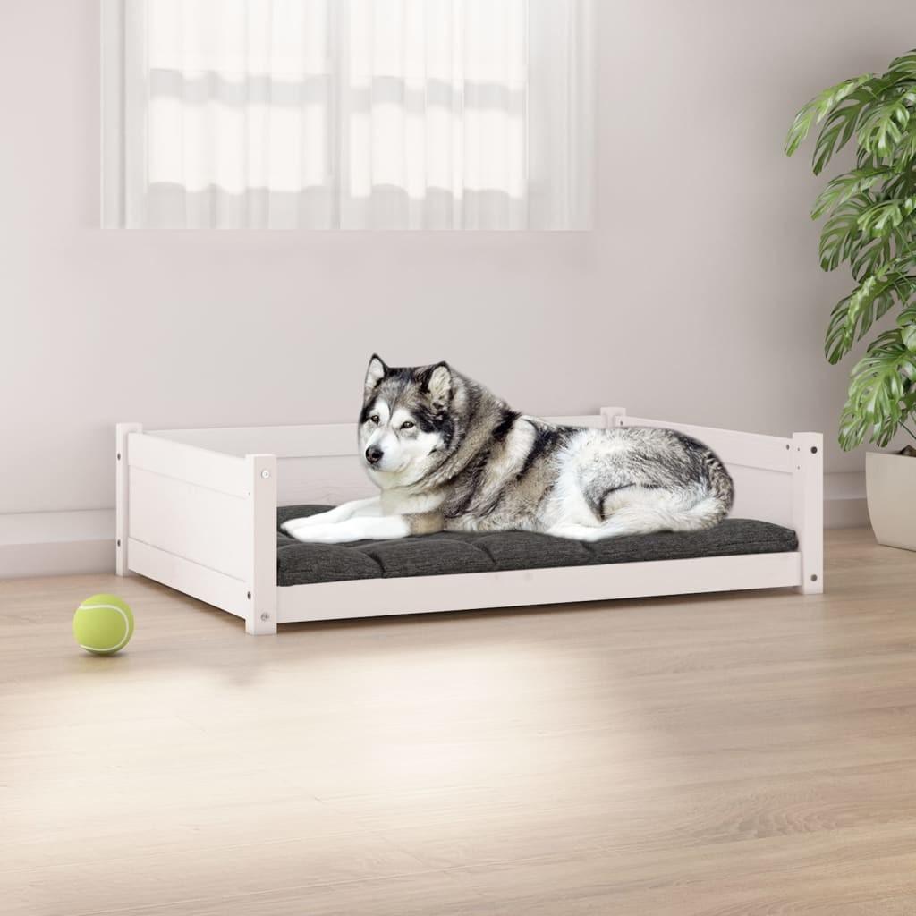 Hundeseng Massivt Fyrretræ Hvid 105 8720287140481