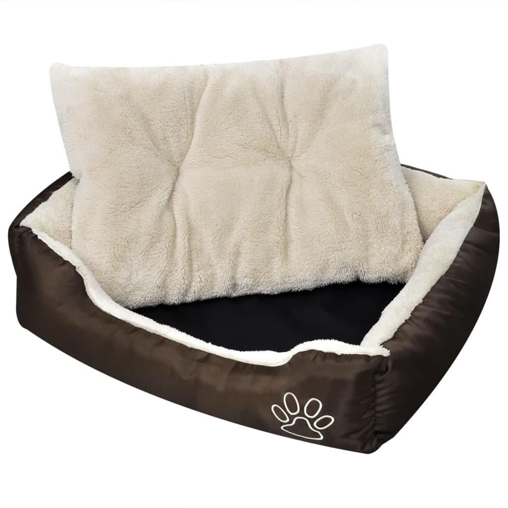 Hundeseng Brun Beige Vandafvisende Oxford Med Kunstpels 8718475967415