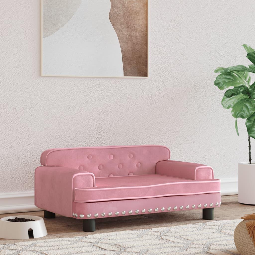Hundeseng Velour   Lyserød 8720287218920